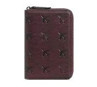 esmen Cartera con Cremallera Funda Protectora integrada for Guardar Documentos de Identidad, Organizador Pasaporte Viaje, Cartera for avión(Dark Red)