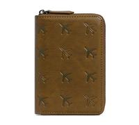 esmen Cartera con Cremallera Funda Protectora integrada for Guardar Documentos de Identidad, Organizador Pasaporte Viaje, Cartera for avión(Dark Brown)