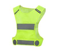 esmen Chaleco reflectante de alta visibilidad con bolsillos con cremallera for correr y andar en bicicleta. Chaleco de seguridad for voluntarios al aire libre, for hombres y mujeres.(Small)