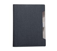 esmen Cuaderno de tapa dura cuero A5, carpeta 6 anillas con espiral, planificador diario negocios 200 páginas, Bloc notas papel grueso(Dark Gray)