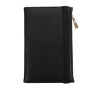 esmen Porta Pasaporte de PU, Cartera con Cremallera Compatible with, Funda Protectora integrada Compatible with Guardar Documentos Identidad