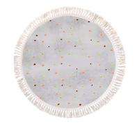 esmen Round Tassel Boho Area Rug Thick Plush Floor Mat for Bedroom Bedside Living Room Study Reading Area Home Decor(Grey,200CM)