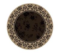 esmen Round Washable Vintage Area Rug, Indoor Floor Mat for Kitchen Living Room Bedroom Cloakroom Swivel Chair Footrest Decor(Style 3,160CM/62.9")