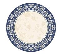 esmen Round Washable Vintage Area Rug, Indoor Floor Mat for Kitchen Living Room Bedroom Cloakroom Swivel Chair Footrest Decor(Style 2,160CM/62.9")