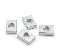 esmen Tuercas de Seguridad 10 Uds Tuerca Rectangular M3 M4 M5 M6 M8 Acero al Carbono galvanizado Tuercas rectangulares Finas Bloque Deslizante para Accesorio de Perfil de Aluminio Tuercas de Pernos