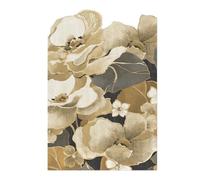 esmen Vintage Floral Area Rug Erasable No-Clean Carpet, Leather Floor Mat for Bedroom Living Room Home Decor Non-Slip Rug(120x90CM)