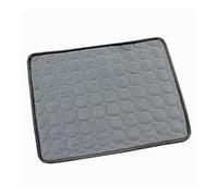 ESMENATZLS Alfombrilla de refrigeración para perros, cama fría extra grande para perros pequeños y grandes, accesorios para mascotas, manta duradera para sofá, manta de hielo para gatos (gris oscuro