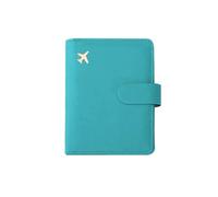 ESMENATZLS Cuero auténtico pasaporte titular cubre caso impermeable viaje tarjeta crédito monedero lindo pasaporte libro para mujeres/hombres hebilla pasaporte cubierta, Un Azul Real, One size
