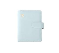 ESMENATZLS Funda para pasaporte RFID de piel sintética para hombre y mujer, con tarjetero de crédito, funda protectora, azul claro, Talla única