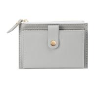 ESMENATZLS Lindo Moda PU Cuero Mini Moneda Purse Mujeres Color Sólido Titular de la Tarjeta de Crédito Bolsos Pequeña Cartera de la Bolsa de Dinero de la Tarjeta, gris, 1pc