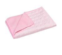 ESMENATZLS Tapete refrescante de verano para perros y gatos, manta transpirable para mascotas, cama de verano lavable para perros pequeños, medianos y grandes (tela de malla rosa, XXL, 150 x 100 cm)