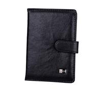 ESMENATZLS Viaje pasaporte titular cubierta cuero cartera mujeres hombres pasaportes para papel bolsa tarjetas caso, Negro 1, One size