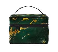 Esmeralda Verde Intenso Tonos Tierra Mármol Dorado, Bolsa de Maquillaje Bolsa de cosméticos Bolsa de Aseo de Viaje portátil Estuche para lápices