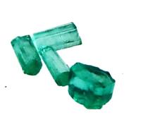 Esmeraldas Colombianas en Bruto, Cristales Hexagonales Naturales sin Tratar 4 Quilates, Color Verde, Forma Irregular, Piedra Preciosa