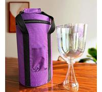 Esmerilado Cuarzo Nota Cristal Singing Bowl, 440 Hz, mango de luz cósmica con mazo y mango, cuenco de sonido transparente de chakra de cuarzo for yoga, meditación, curación de sonido(6 inch G Note)