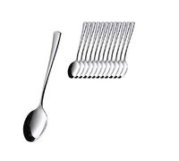 Esmeyer Stockholm - Juego de cucharillas de café (12 unidades, acero inoxidable 18/10, pulido, grosor de 2,0 mm), color blanco