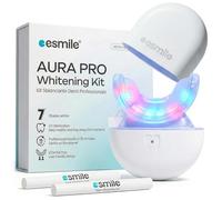 ESMILE AURA PRO - Kit de Blanqueamiento Dental Profesional 32X LED Lámpara con 2 boquillas y esterilización - Blanqueamiento en casa para dientes blancos en 16 minutos