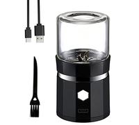 ESmoda Mini molinillo eléctrico portátil de vainilla recargable por USB con un cepillo de limpieza para hierbas, té, romero