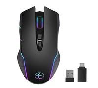 ESmoda Ratón inalámbrico para juegos Jiggler Gaming Mouse 2.4G 1600 Mouse ergonómico Mini Mouse