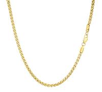 Esmoly Cadena de trigo de 2/3 mm para hombre, collar de acero inoxidable 316L para hombre, cadena de hip-hop, regalos para hombres y niños, 40.6 a 61.0 cm, 2mm/22inches, Metal, Sin piedra preciosa