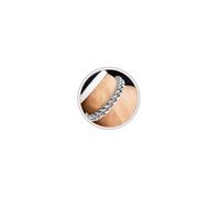 Esmoly Pulsera para hombre de plata, pulsera 316L, acero inoxidable, cadena cubana regalo hombre niño 19 cm/21 cm/23 cm, 19cm, Metal, Sin gemas.