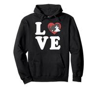 Esmoquin Cat Love Spelled out with Heart Graphic Sudadera con Capucha