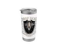 Esmoquin de esqueleto gótico para Halloween de Drop Dead Vaso térmico de acero inoxidable de doble pared