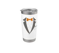 Esmoquin esqueleto costilla jaula divertida fiesta de Halloween huesos mexicanos Vaso térmico de acero inoxidable de doble pared