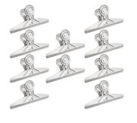 Esmula Paquete de 10 Clips Bulldog Extra Grandes, Clips para Carpetas de Archivos de Acero Inoxidable Plateado de 20 cm, Clips para Carpetas de Archivos de Metal, Clips para Suministros Escolares