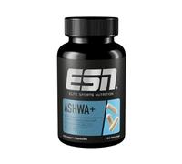 ESN Ashwa +, extracto patentado de raíz de Ashwagandha KSM-66®, 120 cápsulas, baya india del sueño, con magnesio, vitamina B6 y zinc, vegano - made in Germany