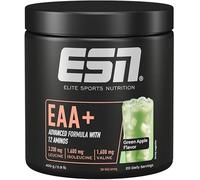 ESN EA Manzana verde, 400 g, los 9 aminoácidos esenciales y vitamina B6, 3,2 g de leucina por ración, solubilidad óptima, vegano - fabricado en Alemania