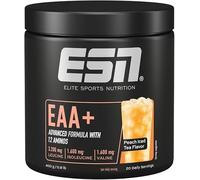 ESN EA Té helado de melocotón, 400 g, los 9 aminoácidos esenciales y vitamina B6, 3,2 g de leucina por ración, solubilidad óptima, vegano - fabricado en Alemania