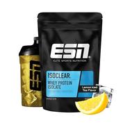 ESN ISOCLEAR Whey Isolate Protein Powder, Té helado con limón, 1000 g, limonada de proteínas con un sabor afrutado y delicioso, suero de leche claro - made in Germany