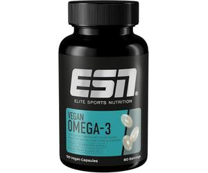 ESN Omega-3 Vegan, 120 cápsulas veganas, aceite de algas altamente dosificado, 216 mg de EPA y 432 mg de DHA por porción