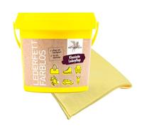 esnado - Bense & Eicke Lederfett incoloro 500 ml + 1 paño de microfibra - Cuidado e impregnación - Cuidado perfecto para cuero liso, asientos de coche, ropa de moto, sillines