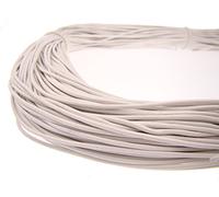 esnado Cordón de piel redondo - 1,5 mm, color blanco, 15 metros, piel auténtica, curtida vegetal, ideal para la fabricación de joyas y pulseras, manualidades o decoración, medieval