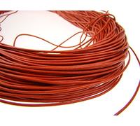 esnado Cordón de piel redondo - 1,5 mm, naranja, 25 metros, piel auténtica, curtida vegetal, ideal para la fabricación de joyas y pulseras, manualidades o decoración, medieval