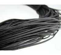 esnado Cordón de piel redondo - 1,5 mm, negro, 10 metros, piel auténtica, curtida vegetal, ideal para la fabricación de joyas y pulseras, manualidades o decoración, proyectos de bricolaje, medieval