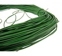 esnado Cordón de piel redondo - 1,5 mm verde - rollo de 50 metros, piel auténtica, curtida vegetal, ideal para la fabricación de joyas y pulseras, manualidades o decoración, medieval
