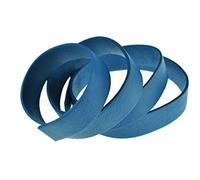 esnado Correa de piel plana de 1 metro de ancho/color: a elegir (ancho: 25 mm, azul) | piel auténtica | curtido vegetal | joyería, pulseras, manualidades, decoración, bricolaje, medieval
