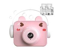 Esncddym Juguetes de Burbujas, Fabricante de Burbujas,Juguete portátil con cámara para Animales - Soplador automático de Burbujas Light & Music, Linda cámara de Burbujas con solución de Recarga fácil