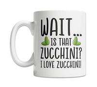 ¿Eso Es Calabacín? Me Encanta El Calabacín. Taza Único Taza De Café Con Asa Tazas De Desayuno Para Bebidas Frías Y Calientes Escuela Hogar 330Ml