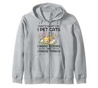 Eso es lo que hago Acaricio gatos Leo libros y sé cosas Sudadera con Capucha