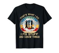 Eso es lo que hago, arreglo cosas y sé cosas retro vintage Camiseta