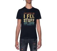 Eso Es Lo Que Hago Camiseta Negro para Hombre De Manga Corta con Cuello Redondo