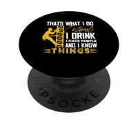 Eso es lo que hago Escalo Bebo Odio a la gente PopSockets PopGrip Adhesivo