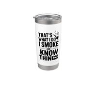 Eso es lo que hago Fumo y sé cosas Vaso térmico de acero inoxidable de doble pared
