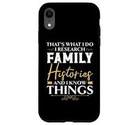 Eso es lo Que Hago Investigo Historias Familiares Y Sé Cosas Carcasa para iPhone XR