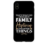 Eso es lo Que Hago Investigo Historias Familiares Y Sé Cosas Carcasa para iPhone XS MAX