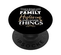 Eso es lo Que Hago Investigo Historias Familiares Y Sé Cosas PopSockets PopGrip Adhesivo